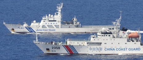 日媒：中日船只在钓鱼岛海域展开较量