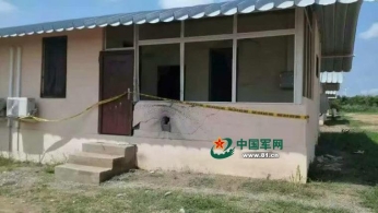 组图：中国维和部队遇袭现场 墙破裂地留子弹