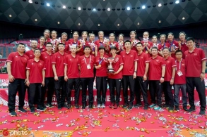 东京奥运排球馆亮相 中国男女排参加测试赛