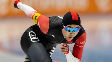 速滑世界杯500米高亭宇摘银 田芮宁获得第六名