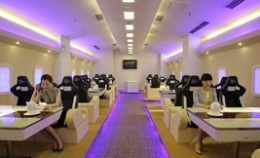 餐厅装潢仿空客A380 吃饭也坐“特等舱”