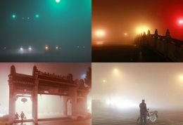 广东佛山现极端大雾天气 行路犹如漫步云端
