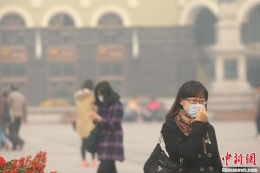 哈尔滨供暖首日PM2.5指数“爆表”
