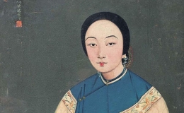 中国最早油画作品：清女性肖像