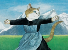 英国画家再现经典艺术名作 用猫代替主角