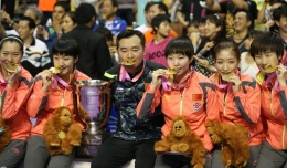 世乒赛中国3-0夺得女团三连冠 第20次捧杯