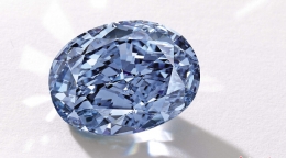 10.1克拉蓝钻拍卖3200万美元 身世传奇