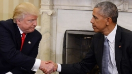 奥巴马与特朗普在白宫会面 商讨政权交接