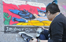 休斯敦举办街画节为听障儿童筹款