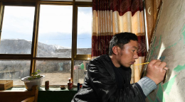 通天河畔见证藏文化千年传承的藏娘唐卡