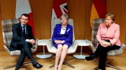 欧盟春季峰会：英法德领导人举行三边会谈