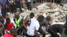 尼日利亚一楼房坍塌