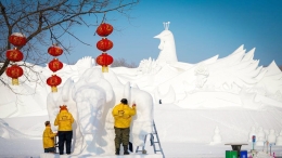 哈尔滨国际雪雕比赛落幕