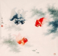 那些活在中国画里的水墨金鱼