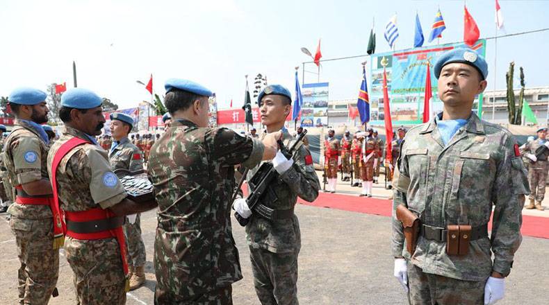 中国第24批赴刚果（金）维和部队荣获“和平勋章”