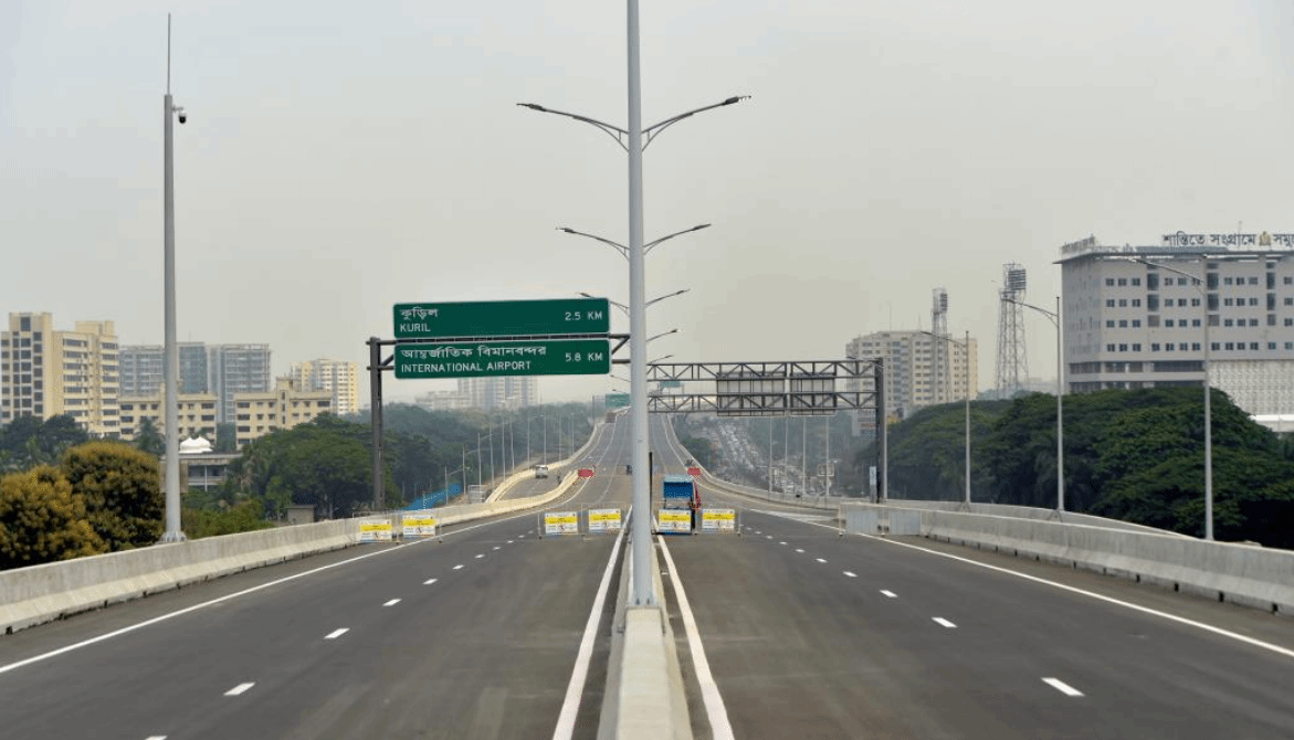 中企主导承建的孟加拉国首条高架快速路通车