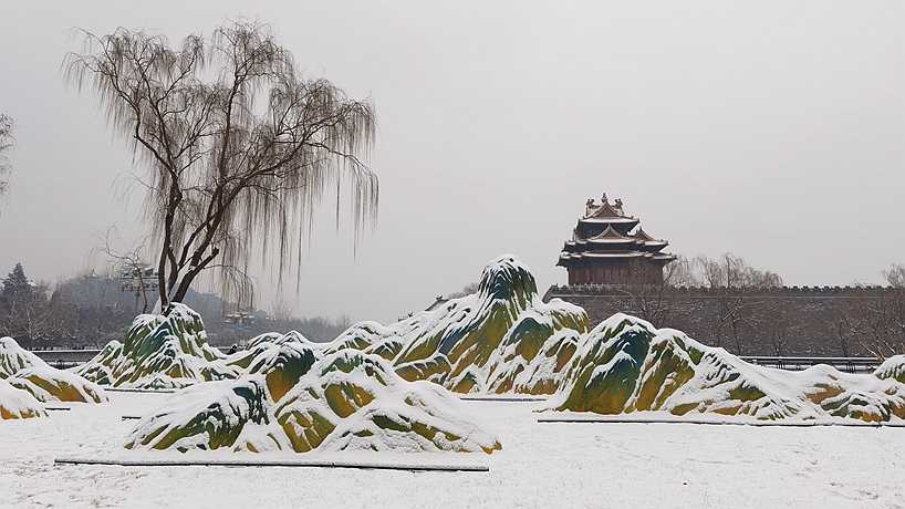 雪落京城美景如画