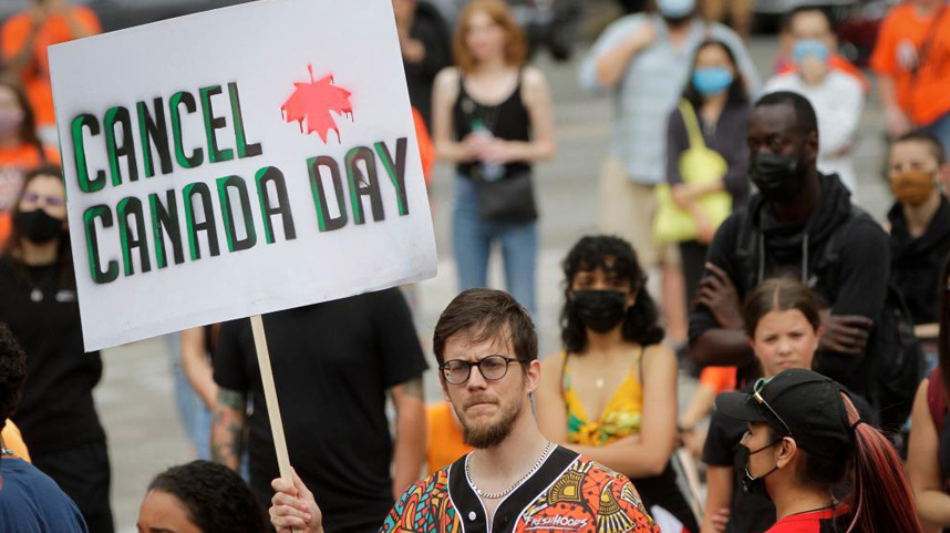 加拿大日的悼念抗议活动