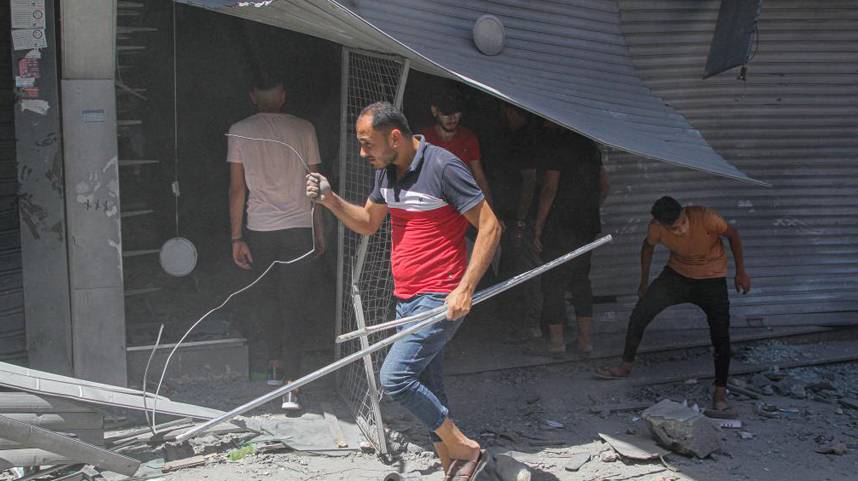 加沙城一市场发生爆炸