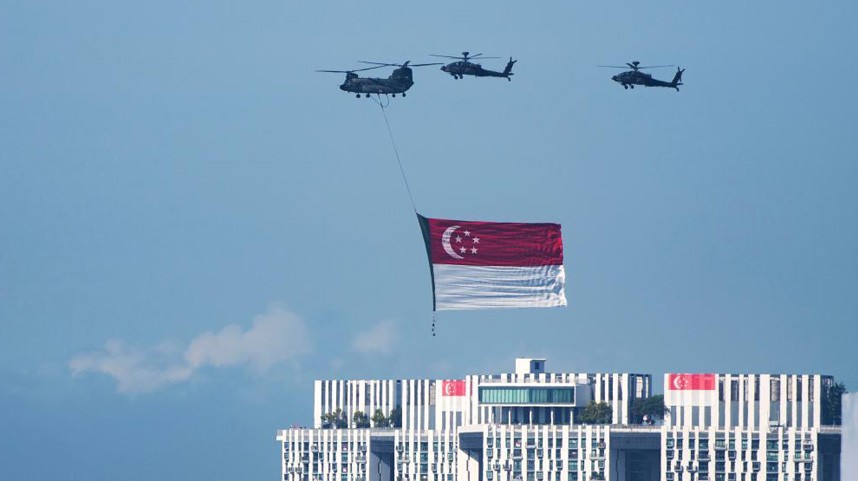 新加坡举行国庆庆典检阅礼