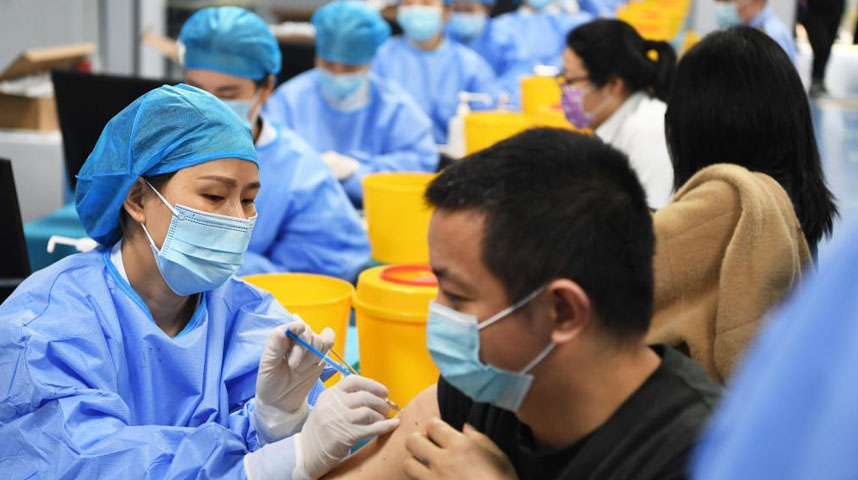 重庆江北建立新冠疫苗方舱接种点