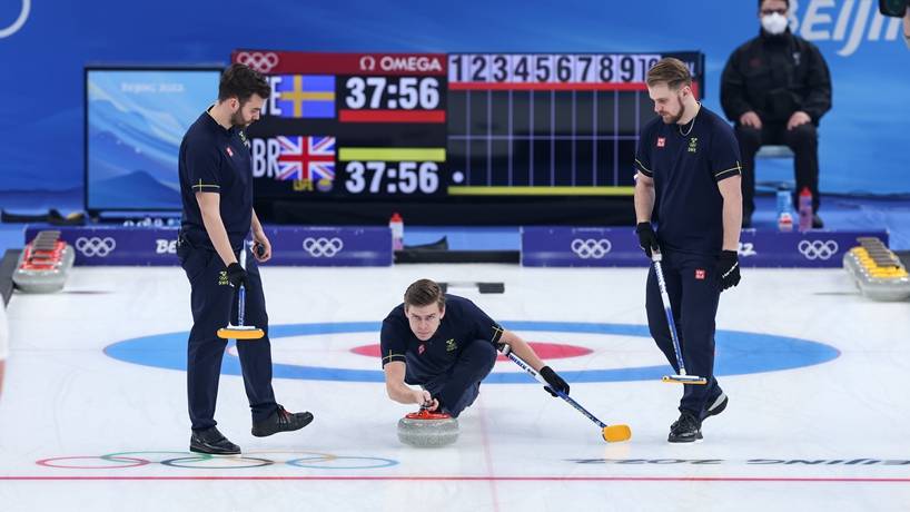 冰壶男子金牌赛：英国队对阵瑞典队