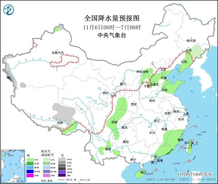 江南华南部分地区有小到中雨 弱冷空气影响长江中下游