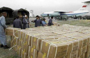 阿富汗接收中国援助的非紧急人道主义物资