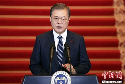 韩国总统文在寅：希望韩朝、朝美重启对话