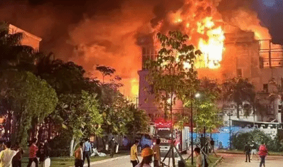 柬埔寨西北部酒店火灾造成至少10人死亡