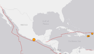 巴拿马西部海域发生6.7级地震