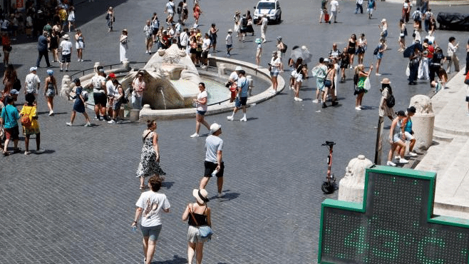 罗马气温突破41度 意大利多地医院急诊病例大幅增加