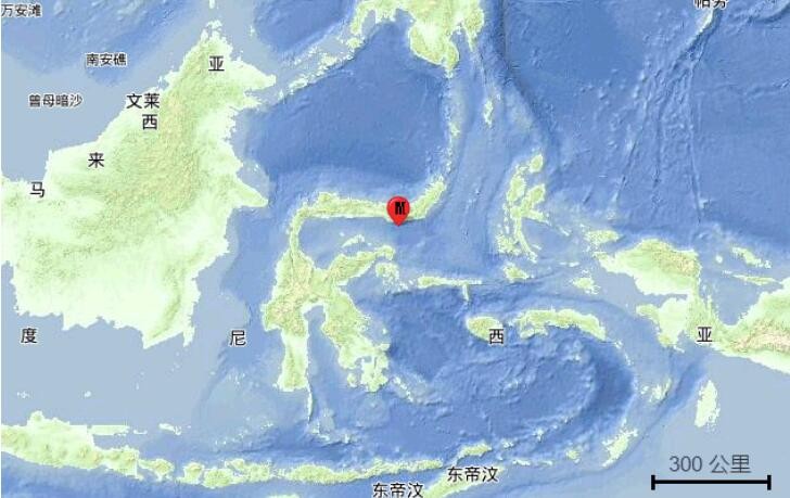 印尼北苏拉威西省附近海域发生6级地震