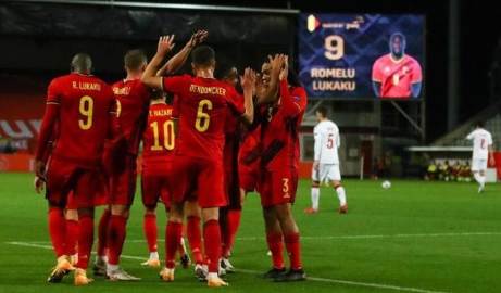 欧国联-卢卡库双响丁丁传射 比利时4-2丹麦