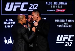 羽量级UFC212揭晓 奥尔多VS霍洛威发布会交锋