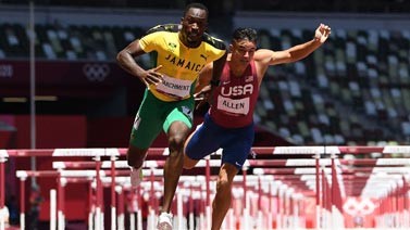 男110米栏决赛牙买加夺冠 最大热门郁闷摘银