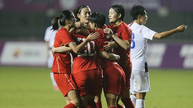 全运会女足-女足联合队1-0上海 四战全胜夺冠
