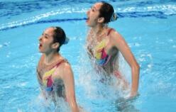 中国队亮相游泳世锦赛 花游姐妹满意首秀