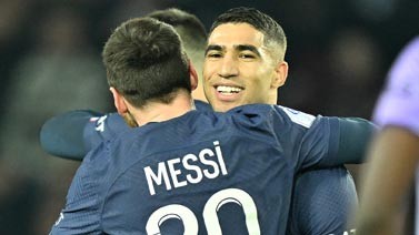 法甲-梅西破门阿什拉夫传射 大巴黎2-1图卢兹