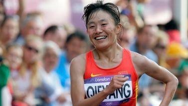 切阳什姐获伦敦奥运会女子20公里竞走金牌