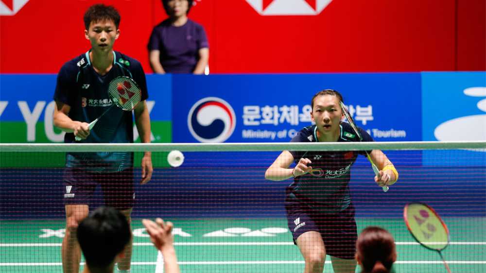 中国队提前包揽韩国羽毛球公开赛混双冠亚军