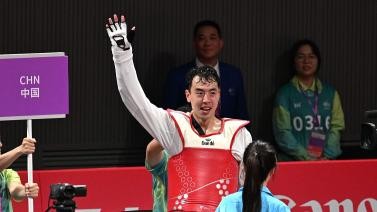 跆拳道男子80公斤以上级项目 中国选手宋兆祥夺金