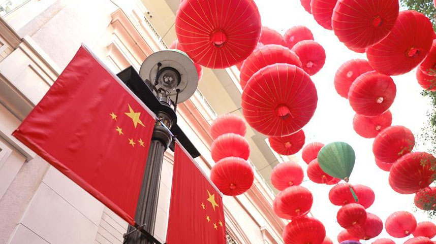 香港：街头的中国红