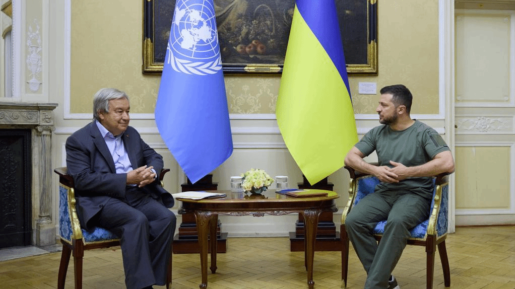 泽连斯基与联合国秘书长古特雷斯举行会晤