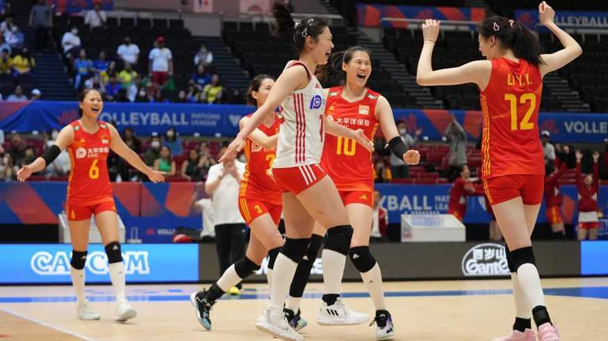 中国女排3:2险胜巴西队取得世界女排联赛“开门红”