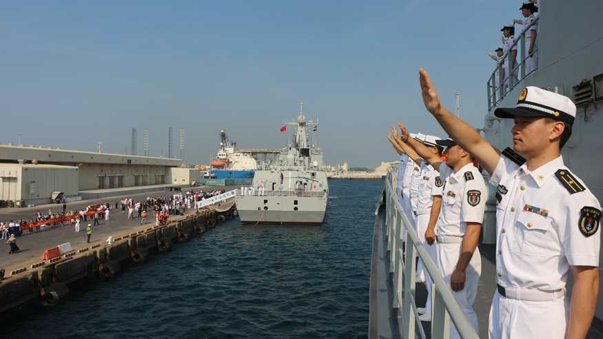 中国海军第44批护航编队抵达阿联酋进行友好访问