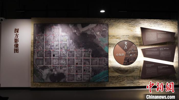 展出的李家塘遗址探方影像图 杭州市园林文物局 供图