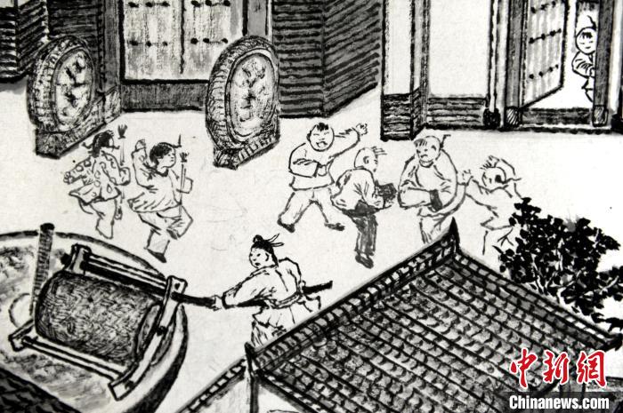陕西七旬老人绘制14米家乡古城图留住“逝去”的美好记忆