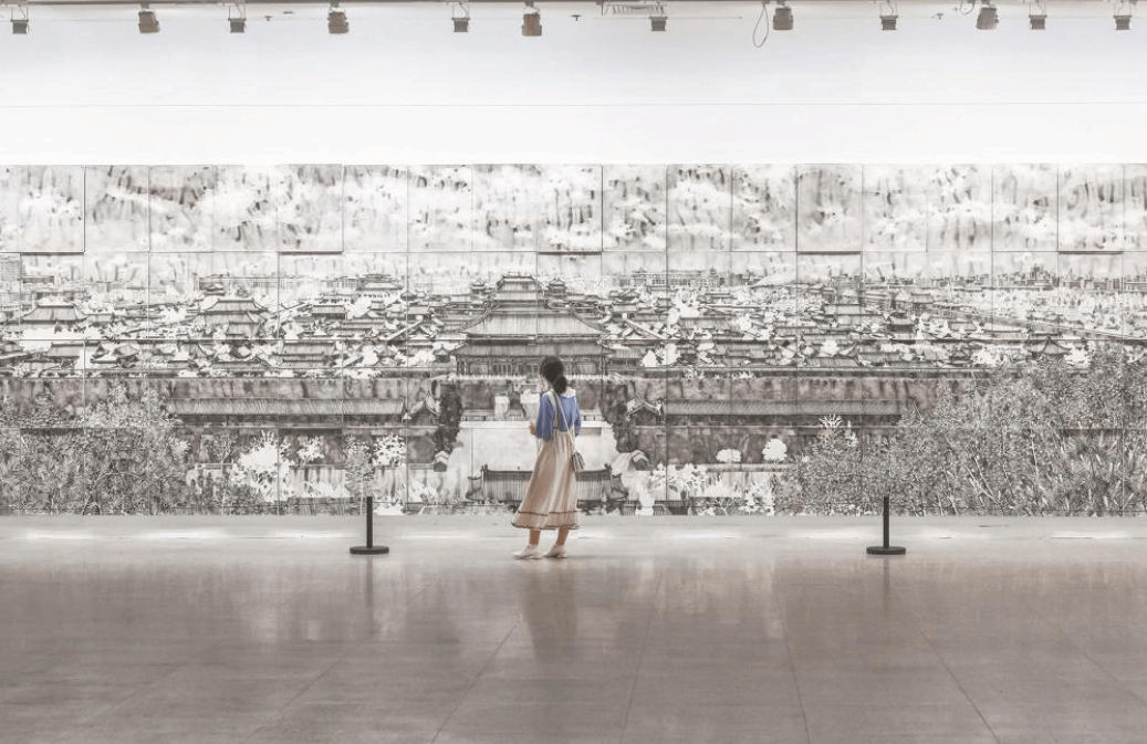 巨幅作品犹如满墙壁画 湖北美术馆新展云上抢先看