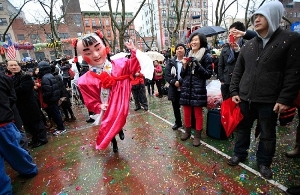 纽约华人迎新春大游行再次拒绝法轮功（图）